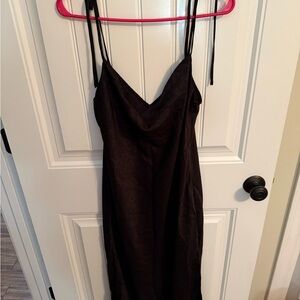 Elegant Black Slip Midi Dress